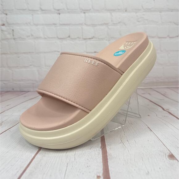 Reef Cushion Bondi Bay Cameo Rose Platform Slides Sandals Women’s Size 8 - Picture 3 of 10